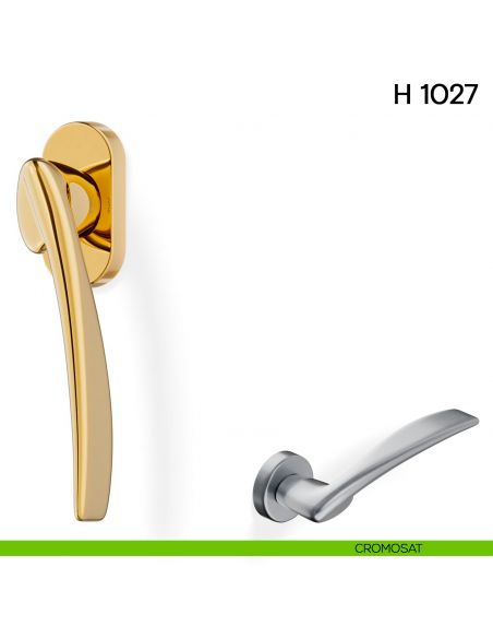 Maniglia per finestra martellina DK H 1027 Valli collezione Lab cromosat