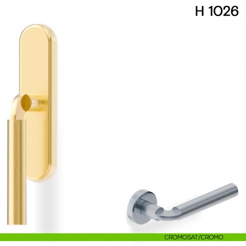 Maniglia per finestra cremonese H 1026 Valli collezione Fusital cromosat - cromo