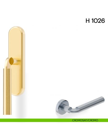 Maniglia per finestra cremonese H 1026 Valli collezione Fusital cromosat - cromo