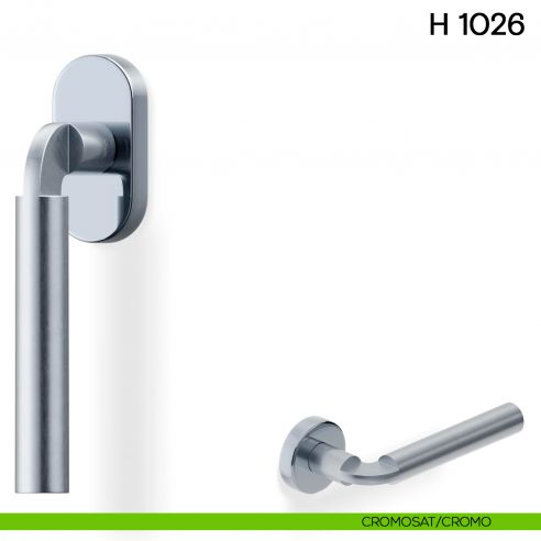 Maniglia per finestra martellina DK H 1026 Valli collezione Fusital cromosat cromo