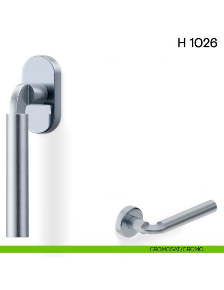Maniglia per finestra martellina DK H 1026 Valli collezione Fusital cromosat cromo