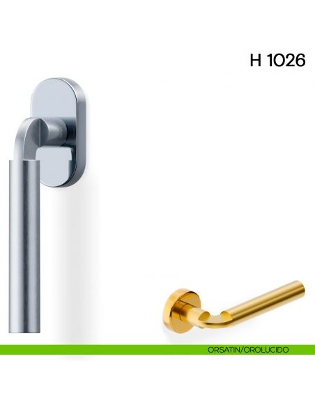 Maniglia per finestra martellina DK H 1026 Valli collezione Fusital orsatin orolucido