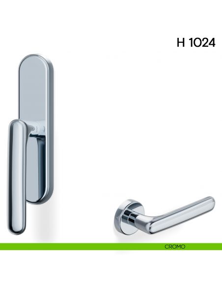 Maniglia per finestra cremonese H 1024 Valli collezione Lab cromo