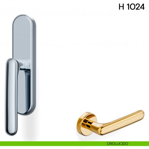 Maniglia per finestra cremonese H 1024 Valli collezione Lab orolucido