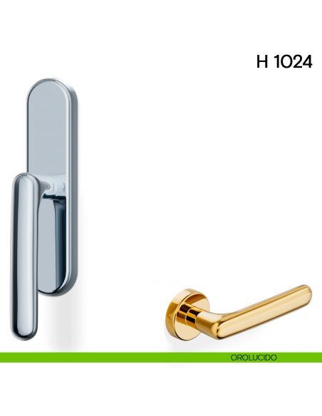 Maniglia per finestra cremonese H 1024 Valli collezione Lab orolucido