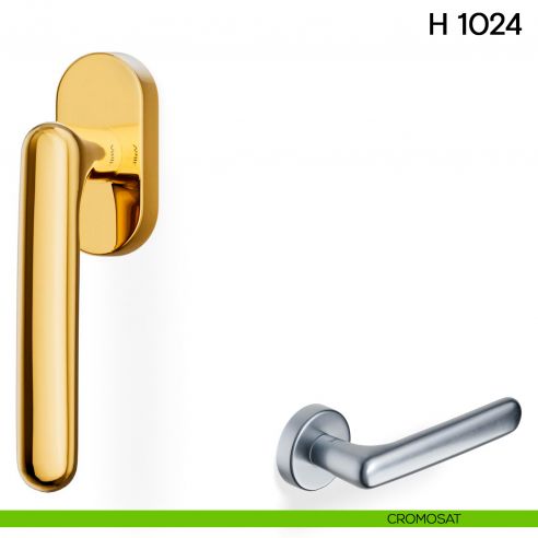 Maniglia per finestra martellina DK H 1024 Valli collezione Lab cromosat