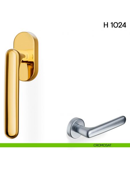Maniglia per finestra martellina DK H 1024 Valli collezione Lab cromosat