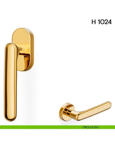 Maniglia per finestra martellina DK H 1024 Valli collezione Lab orolucido