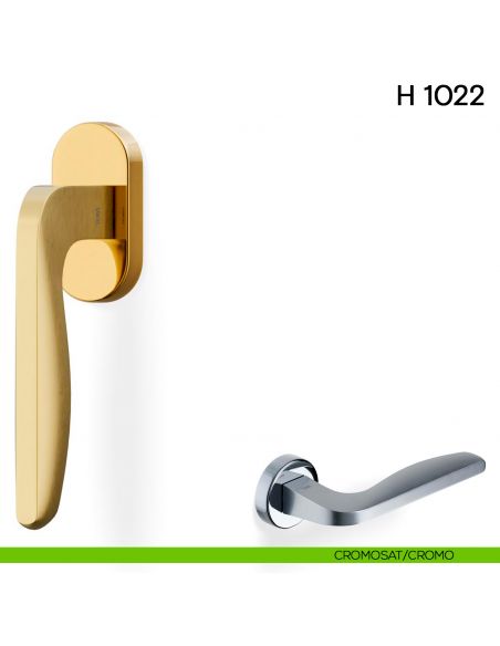 Maniglia per finestra martellina DK H 1022 Valli collezione Lab cromosat cromo