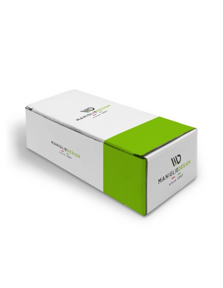 Maniglia per porta scorrevole tonda con nottolino bianco opaco