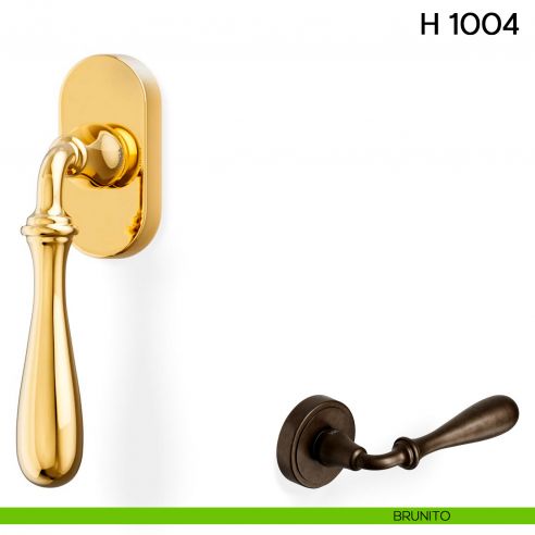 Maniglia per finestra martellina DK H 1004 Valli collezione Lab brunito