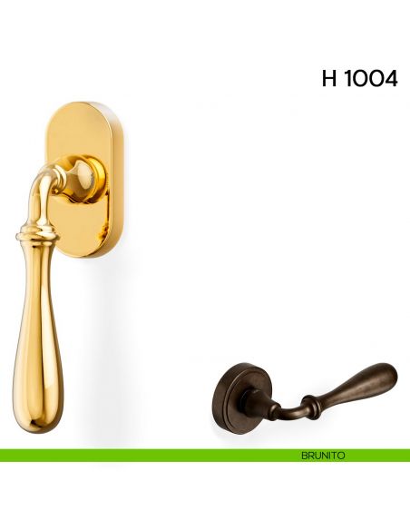 Maniglia per finestra martellina DK H 1004 Valli collezione Lab brunito