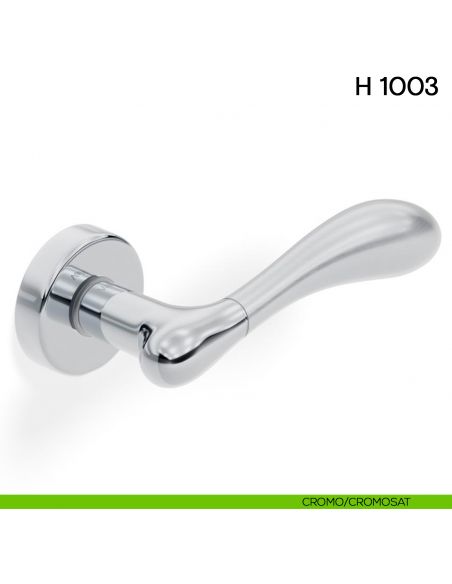 Maniglia per porta H 1003 Valli Collezione Fusital cromo - cromosat