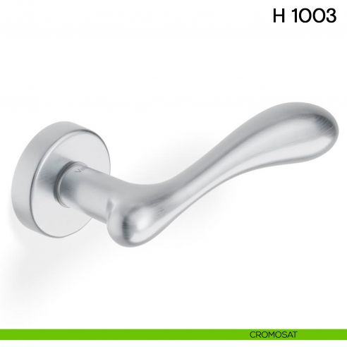 Maniglia per porta H 1003 Valli collezione Fusital con rosetta fine cromosat