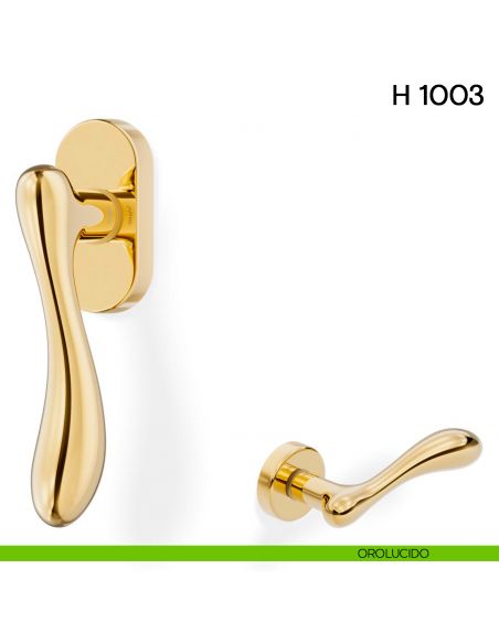 Maniglia per finestra martellina DK H 1003 Valli collezione Fusital orolucido