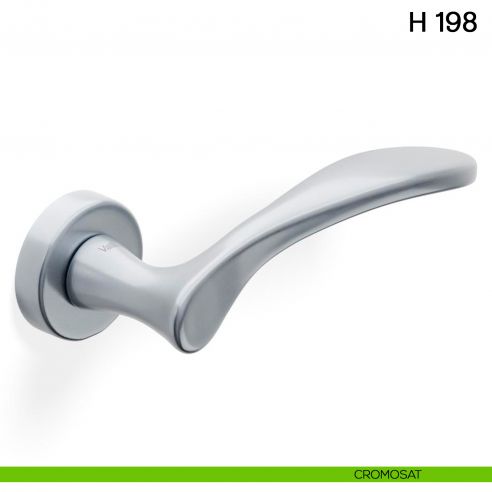 Maniglia per porta H 198 Valli collezione Fusital con rosetta fine cromosat