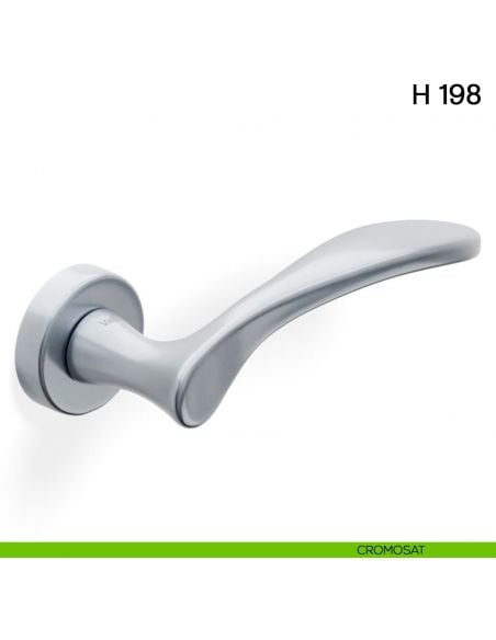 Maniglia per porta H 198 Valli collezione Fusital con rosetta fine cromosat