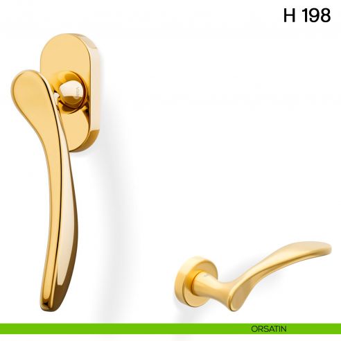 Maniglia per finestra martellina DK H 198 Valli collezione Fusital orsatin