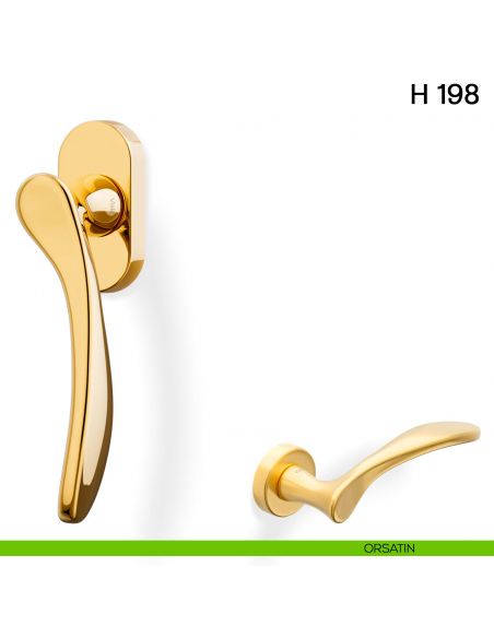 Maniglia per finestra martellina DK H 198 Valli collezione Fusital orsatin