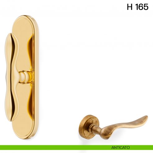 Maniglia per finestra cremonese H 165 Valli collezione Lab anticato