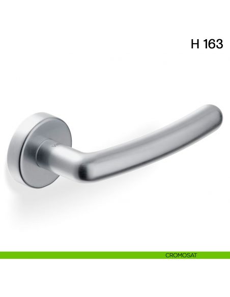 Maniglia per porta H 163 Valli collezione Lab con rosetta fine cromosat