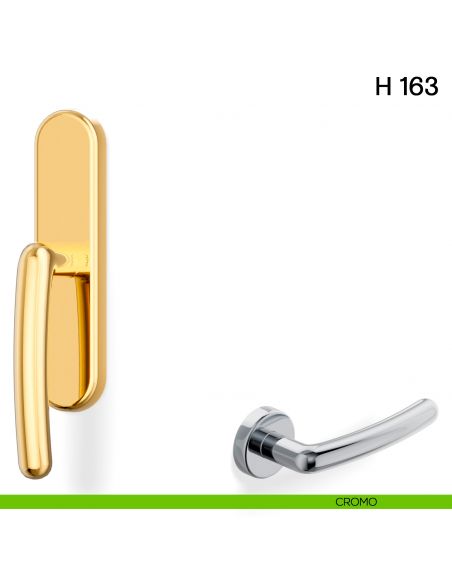 Maniglia per finestra cremonese H 163 Valli collezione Lab cromo