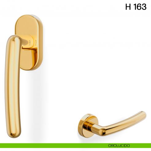 Maniglia per finestra martellina DK H 163 Valli collezione Lab orolucido