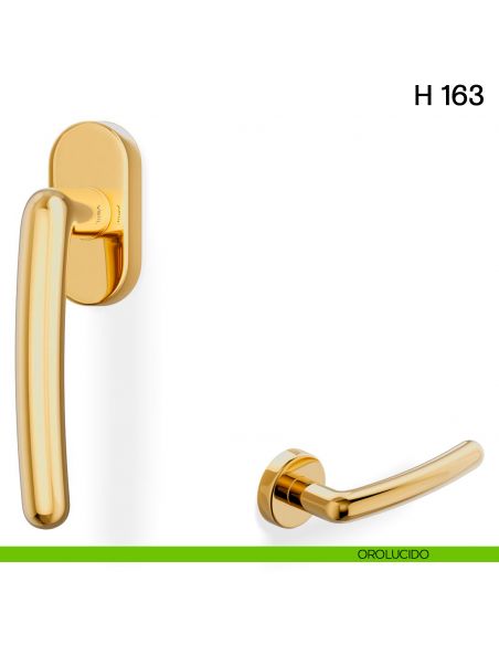 Maniglia per finestra martellina DK H 163 Valli collezione Lab orolucido