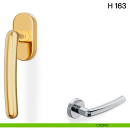 Maniglia per finestra martellina DK H 163 Valli collezione Lab con rosetta fine 2