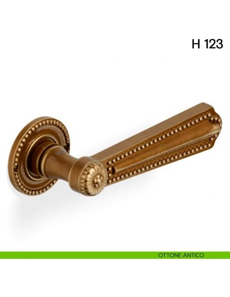 Maniglia per porta H 123 Valli collezione Lab ottone antico