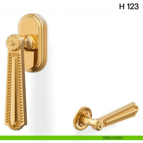 Maniglia per finestra martellina DK H 123 Valli collezione Lab orolucido