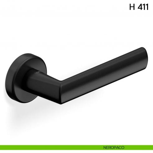 Maniglia per porta H 411 Valli collezione Lab neropaco