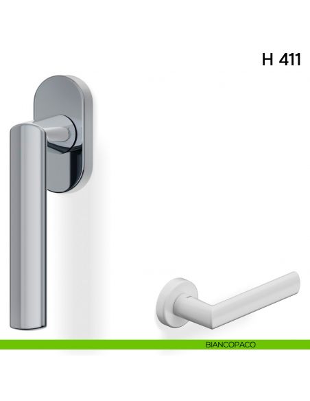 Maniglia per finestra martellina DK H 411 Valli collezione Lab biancopaco