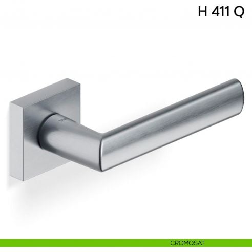 Maniglia per porta H 411 Q Valli collezione Lab cromosat