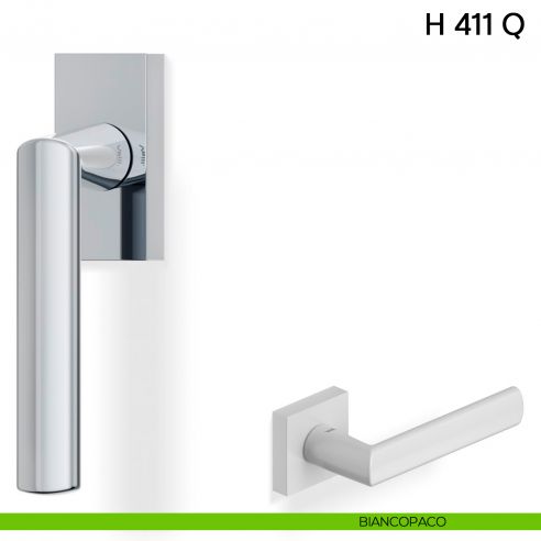 Maniglia per finestra martellina DK H 411 Q Valli collezione Lab biancopaco
