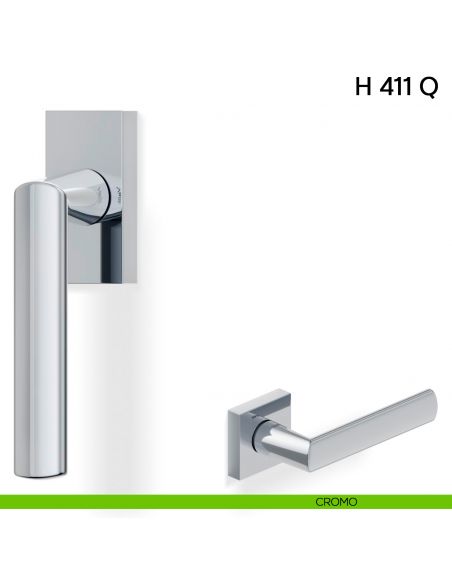 Maniglia per finestra martellina DK H 411 Q Valli collezione Lab cromo