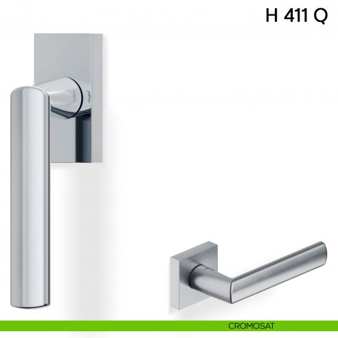 Maniglia per finestra martellina DK H 411 Q Valli collezione Lab cromosat