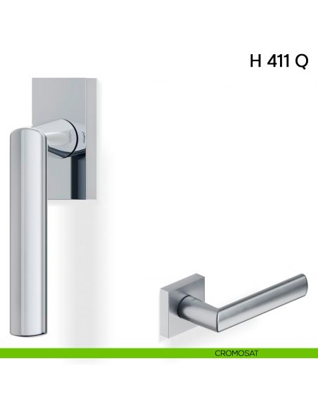 Maniglia per finestra martellina DK H 411 Q Valli collezione Lab cromosat