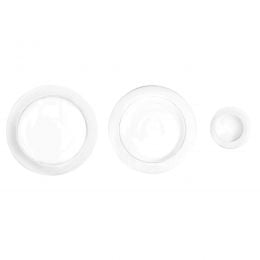 Maniglia per porta scorrevole tonda cieca bianco opaco