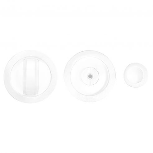 Maniglia per porta scorrevole tonda con nottolino bianco opaco