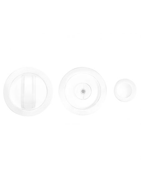 Maniglia per porta scorrevole tonda con nottolino bianco opaco