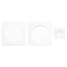 Maniglia per porta scorrevole quadrata cieca bianco opaco