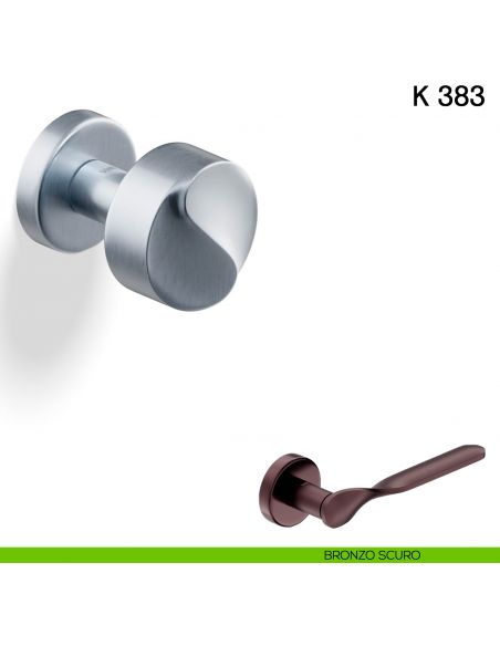 Pomolo per porta K 383 girevole Valli collezione Fusital bronzo scuro