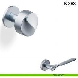 Pomolo per porta K 383 girevole Valli collezione Fusital con rosetta fine 2