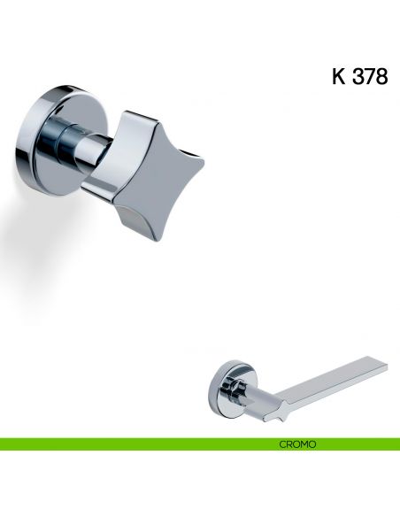 Pomolo per porta K 378 girevole Valli collezione Fusital cromo