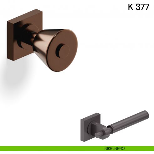 Pomolo per porta K 377 girevole Valli collezione Fusital nikelnero
