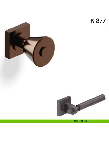 Pomolo per porta K 377 girevole Valli collezione Fusital nikelnero