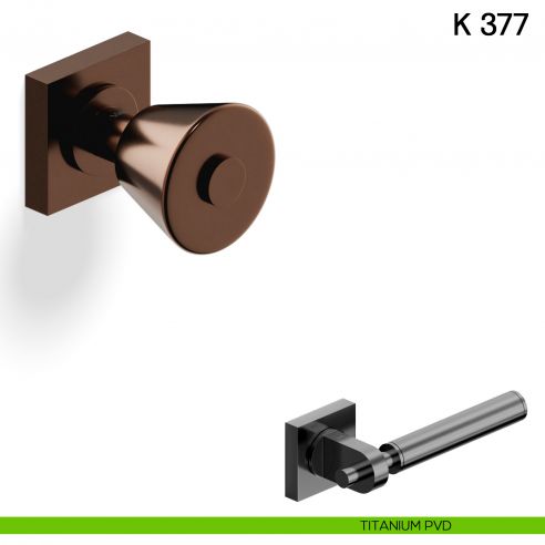 Pomolo per porta K 377 girevole Valli collezione Fusital titatium pvd