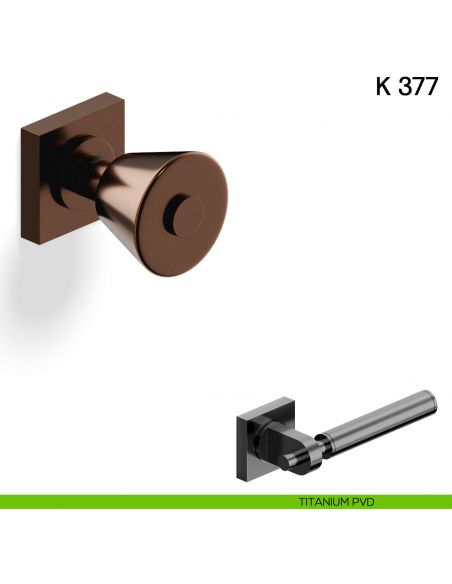 Pomolo per porta K 377 girevole Valli collezione Fusital titatium pvd