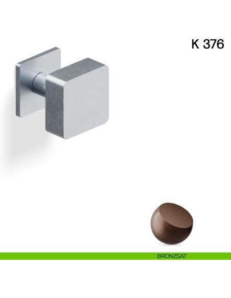 Pomolo per porta K 376 B girevole Valli collezione Fusital con rosetta fine bronzsat
